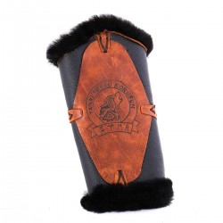 Gokturk "TURK" Wolf Emblem Leather Armguards | Derisitesi Gokturk "TURK" Wolf Emblem Leather Armguards | Derisitesi